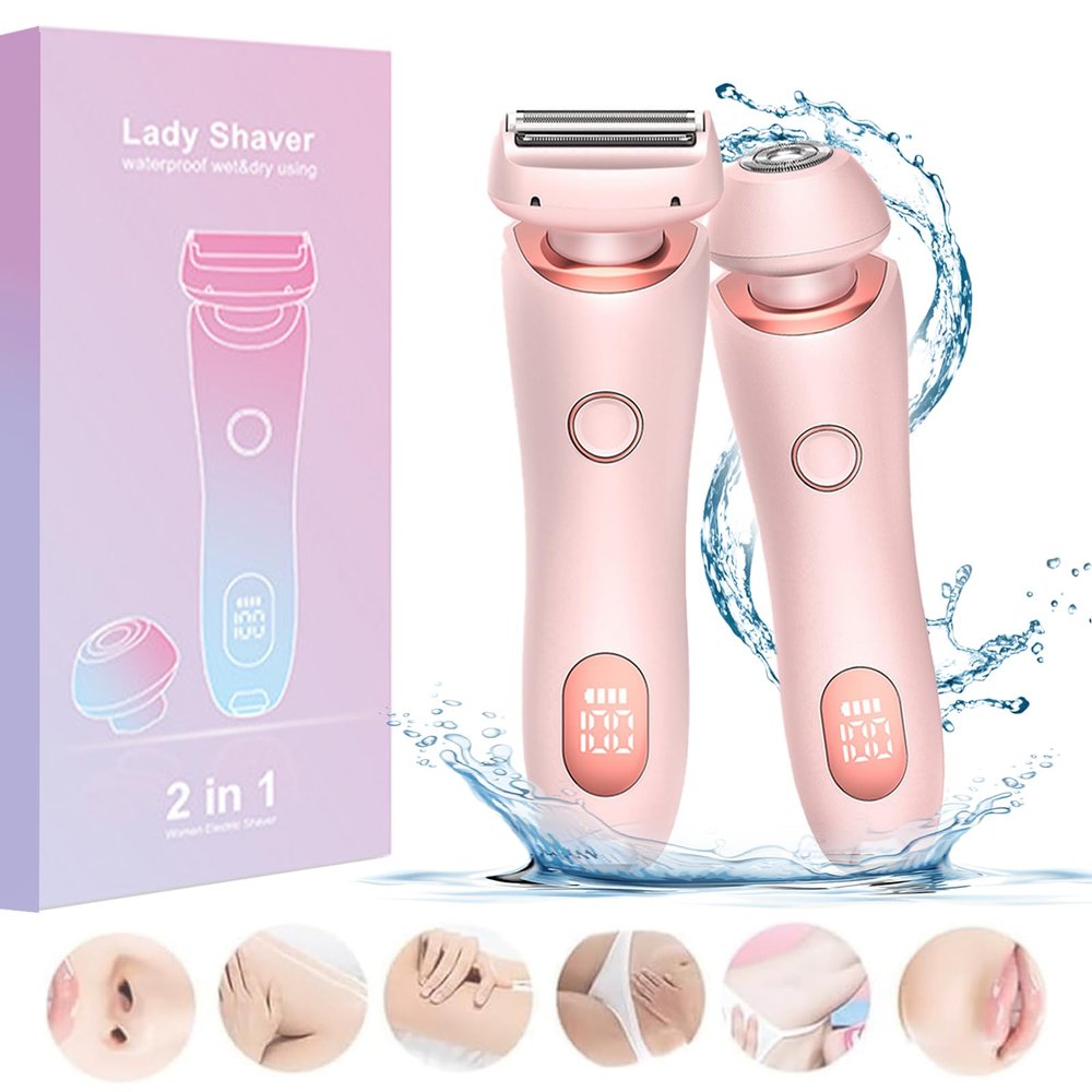 Electric Razor - Glide Pro 3.0 Razor, DuskOfficial - The Glide Pro 3.0 Razor, Silk Glide Pro Shaver, Painless Hair Removal, Wet & Dry for Leg Arm Underarm Pubic Area (Pink)