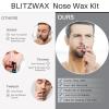 BLITZWAX Back and Nose Waxing Kit for Men, Hard Wax Warmer for Brazilian, Body and Face, At Home Hair Removal Kit, Beginner Friendly, Quick Heating, 93 Accessories, Charcoal Grey view 4
