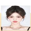 5x13 CM Silk base 10 Inch Natural Human Hair Bangs Side Fringe for Women Middle Part False Bangs Clip-in Extensions Invisible Hairpieces Human Hair Topper (Mocha,10 inch) view 4
