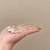 2pcs U -shaped French Hairpin, White Butterfly Pearl Hair Comb Woman Elegant Metal Hair Chopsticks for Thick Long Hair Buns Hair Accessories view 4