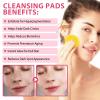 akareni 80Pcs Turmeric Kojic Acid Cleansing Pads, Kojic Acid Turmeric Cleansing Pads for Face Dark Spots, Cleanser and Exfoliation, Helps Balance Skin Oil view 4