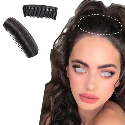 Upgrade Invisible Fluffy Hair PadNatural Hair Bump Clip for Volume,Fluffy Hair Pad Styling Insert ToolHair Bumps for Volume Insert,Hair Bump Clip for Volume (Natural Black)
