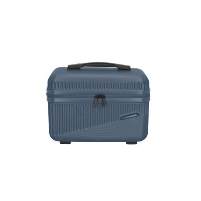 travelite Beautycase Hardshell Carry on Luggage, Bali, Cosmetic case with Organizer and Clip Function, 36 cm, 17 liters, Blue, Beautycase 36 cm, Hard shell beauty case