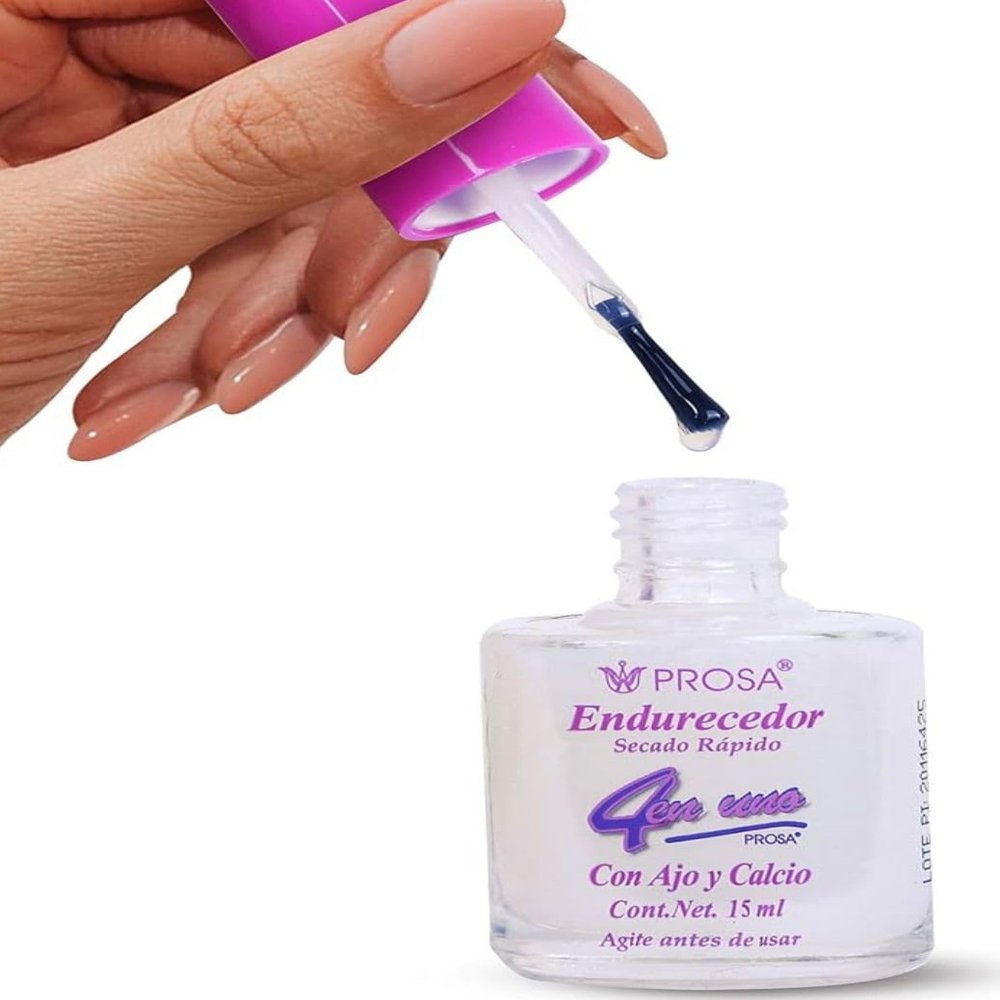 Esmalte Endurecedor de Uas Prosa 4 en uno, Nail Hardener, 0.5 fl oz