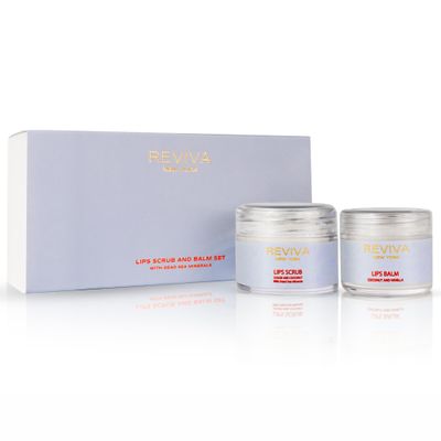 Lip Balm and Lip Scrub, Lip Moisturizer and Lip Exfoliator, Lip Treatment Set, Lip Exfoliator Scrub, Lip Care, Lip Butter, with Sugar, Coconut Oil, Shea Butter, Cocoa Butter, Sweet Almond Oil, Vanilla