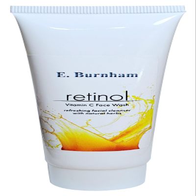 E. Burnham Retinol Vitamin C Face Wash 4 Oz. Daily Gel Cleanser with Retinol & Vitamin C Gentle Gel Foaming Face Wash for All Skin Types