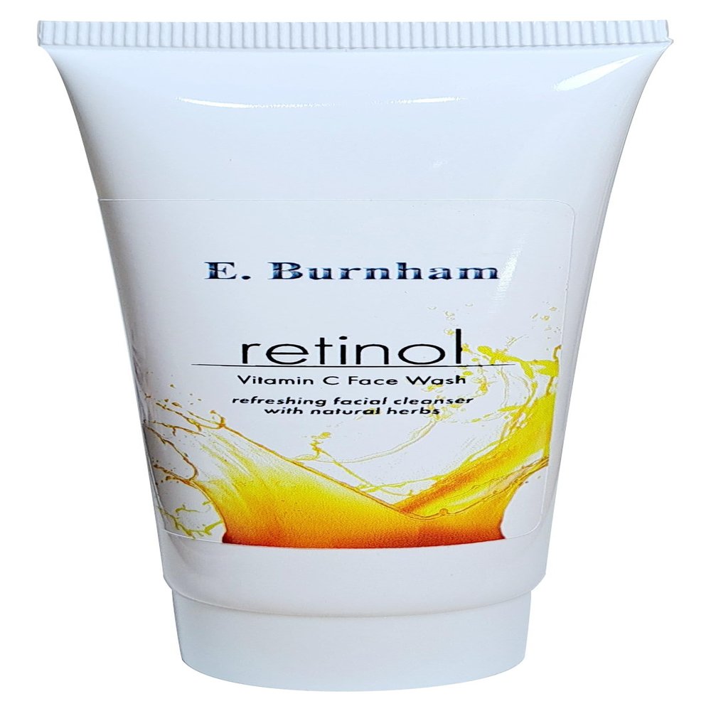 E. Burnham Retinol Vitamin C Face Wash 4 Oz. Daily Gel Cleanser with Retinol & Vitamin C Gentle Gel Foaming Face Wash for All Skin Types