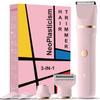 Bikini Trimmer for Women - 3-in-1 Painless Electric Razor Shaver,IPX7 Waterproof&Easy Cleaning for Pubic Hair,Face,Body with Ceramic Blades,USB Rechargeable,Wet&Dry Use(Peach) view 1