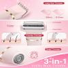 Bikini Trimmer for Women - 3-in-1 Painless Electric Razor Shaver,IPX7 Waterproof&Easy Cleaning for Pubic Hair,Face,Body with Ceramic Blades,USB Rechargeable,Wet&Dry Use(Peach) view 2