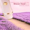 Bikini Trimmer for Women - 3-in-1 Painless Electric Razor Shaver,IPX7 Waterproof&Easy Cleaning for Pubic Hair,Face,Body with Ceramic Blades,USB Rechargeable,Wet&Dry Use(Peach) view 3