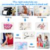 20 Pcs Canvas Makeup Bags,Blank Pure Cotton Makeup Bag,Cotton Bags for Tie Dying Tie Dye Kit Items to DIY Suitable for Large Groups Tie Dye Party Project Travel Wedding Teacher Gifts Makeup Stationery view 2
