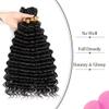 100% Brazilian Virgin Human Hair Extensions, 22 Inch Curly Bulk Hair for Braiding, No Weft Wet and Wavy Natural Color Human Hair for Women view 3
