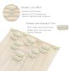 WENNALIFE Clip in Hair Extensions, 20 Inch 120g 7pcs Real Human Hair, White Blonde Remy Hair Extensions Clip Ins Double Weft view 3