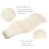 WENNALIFE Clip in Hair Extensions, 20 Inch 120g 7pcs Real Human Hair, White Blonde Remy Hair Extensions Clip Ins Double Weft view 4