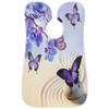 Purple Floral Butterflies Beard Bib for Men Non-Stick Beard Trimming Catcher Adjustable Shaving Bib for Men Birthday Valentines's Day Gifts for Men Boyfriend Husband view 2