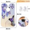 Purple Floral Butterflies Beard Bib for Men Non-Stick Beard Trimming Catcher Adjustable Shaving Bib for Men Birthday Valentines's Day Gifts for Men Boyfriend Husband view 3