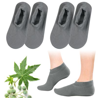 2 Pack Castor Oil Pack Wraps for Feet,Reusable Castor Oil Wrap Socks Organic Cotton for Women,Castor Oil Pack Kit for Feet Arthritis and feet Cracking,Moisturizing Feet(Oil Not Include) Short