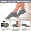 2 Pack Castor Oil Pack Wraps for Feet,Reusable Castor Oil Wrap Socks Organic Cotton for Women,Castor Oil Pack Kit for Feet Arthritis and feet Cracking,Moisturizing Feet(Oil Not Include) Short view 4