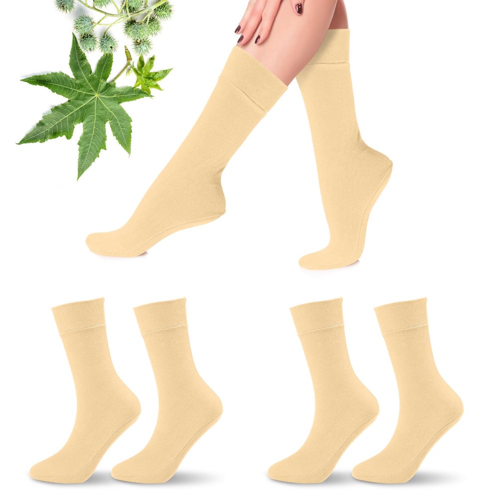 2 Pack Castor Oil Pack Wraps for Feet,Reusable Castor Oil Wrap Socks Organic Cotton for Women,Castor Oil Pack Kit for Feet Arthritis and feet Cracking,Moisturizing Feet(Oil Not Include) Long