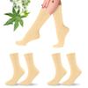 2 Pack Castor Oil Pack Wraps for Feet,Reusable Castor Oil Wrap Socks Organic Cotton for Women,Castor Oil Pack Kit for Feet Arthritis and feet Cracking,Moisturizing Feet(Oil Not Include) Long view 1
