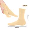 2 Pack Castor Oil Pack Wraps for Feet,Reusable Castor Oil Wrap Socks Organic Cotton for Women,Castor Oil Pack Kit for Feet Arthritis and feet Cracking,Moisturizing Feet(Oil Not Include) Long view 2