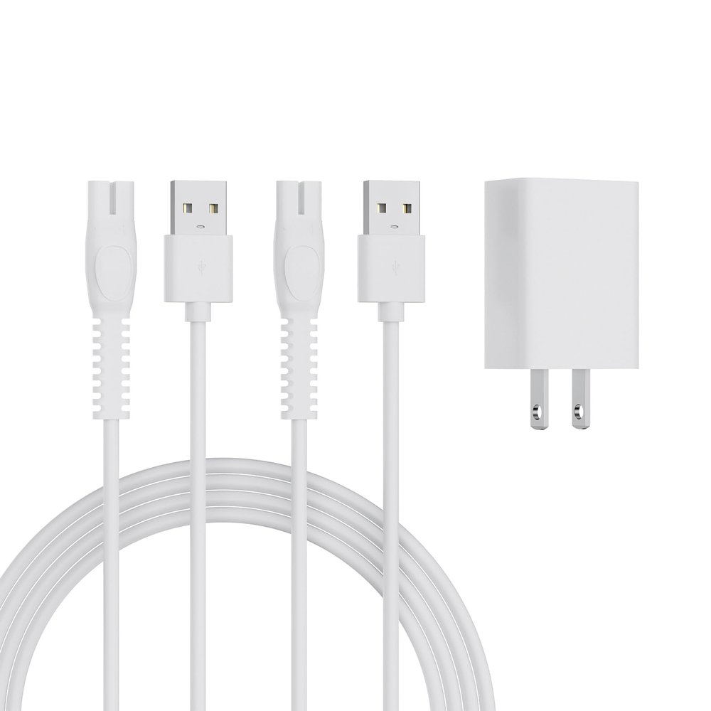 5V One Blade Charger Compatible with Philips QP2724 QP2834 QP1924 QP4631 Charging Cord MG5910 MG7910 Power Adapter USB Cable White