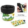 2PCS Colorful Sunflowers-391 Travel Cosmetic Bag Makeup Organizer, Drawstring Bathroom Cases - Cylindrical & Small Toiletry Bag view 4