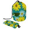 2PCS Yellow Sunflower-197 Travel Cosmetic Bag Makeup Organizer Bag Bathroom Cases Toiletry Bag with Drawstring (Cylindrical bag and small bag) view 1