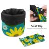 2PCS Yellow Sunflower-197 Travel Cosmetic Bag Makeup Organizer Bag Bathroom Cases Toiletry Bag with Drawstring (Cylindrical bag and small bag) view 4