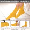 2 Pack Castor Oil Pack Wraps for Feet,Reusable Castor Oil Wrap Socks Organic Cotton for Women,Castor Oil Pack Kit for Feet Arthritis and feet Cracking,Moisturizing Feet(Oil Not Include) Long view 4