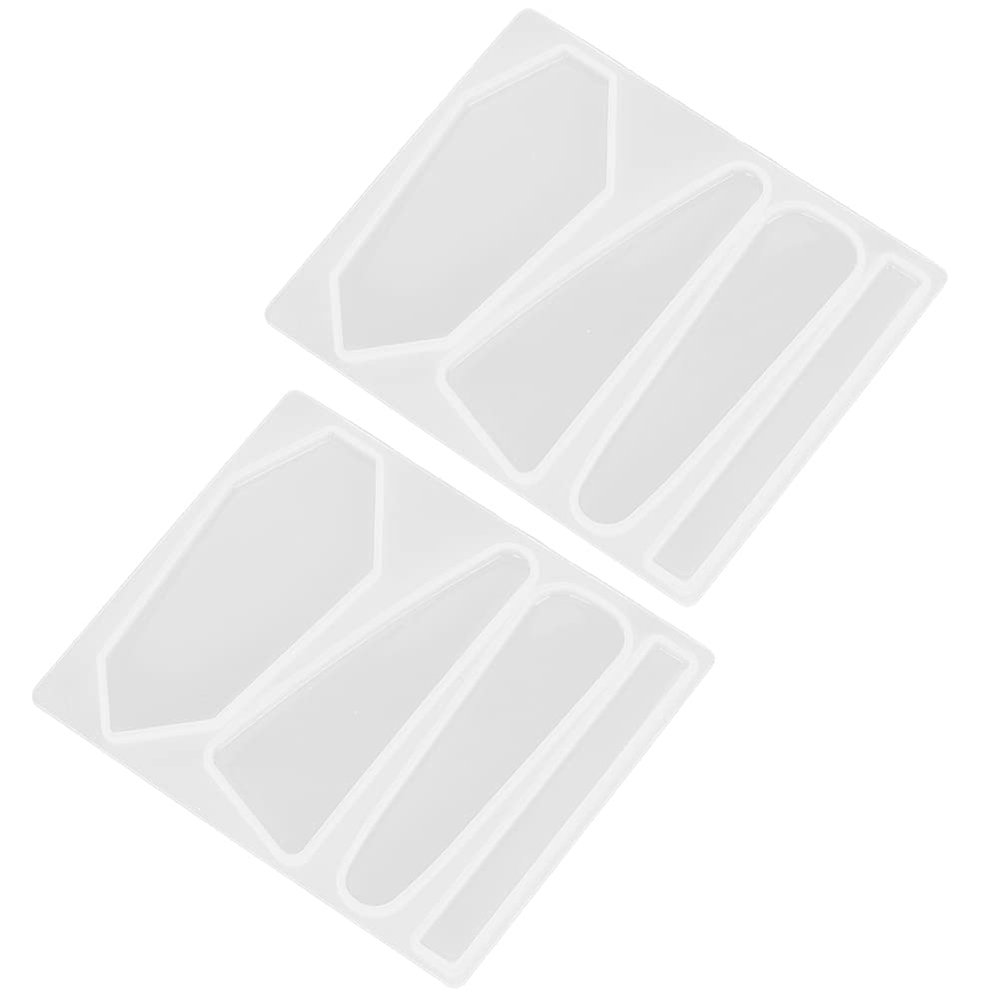 2 Hairpin, 2Pcs Barrette Silicone DIY Hair Stick Making Geometric Pin Tools High Temperature Curved Design for Safety (Type 2)