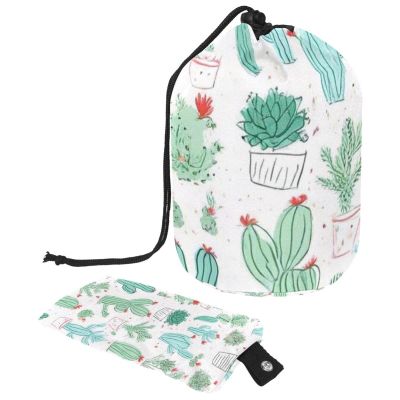 2PCS Artistic Cactus-112 Travel Cosmetic Bag: Your Ultimate Makeup Organizer & Bathroom Cases - With Drawstring, Cylindrical & Small Toiletry Bag