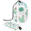 2PCS Artistic Cactus-112 Travel Cosmetic Bag: Your Ultimate Makeup Organizer & Bathroom Cases - With Drawstring, Cylindrical & Small Toiletry Bag view 1