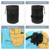 2PCS Colorful Cactus-75 Travel Cosmetic Bag Makeup Organizer, Drawstring Bathroom Cases - Cylindrical & Small Toiletry Bag view 3