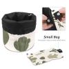2PCS Artistic Cactus-125 Travel Cosmetic Bag Makeup Organizer Bag Bathroom Cases Toiletry Bag with Drawstring (Cylindrical bag and small bag) view 4