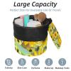 2PCS Yellow Sunflower-219 Travel Cosmetic Bag Makeup Organizer, Drawstring Bathroom Cases - Cylindrical & Small Toiletry Bag view 2