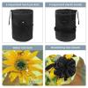 2PCS Yellow Sunflower-219 Travel Cosmetic Bag Makeup Organizer, Drawstring Bathroom Cases - Cylindrical & Small Toiletry Bag view 3