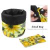 2PCS Yellow Sunflower-219 Travel Cosmetic Bag Makeup Organizer, Drawstring Bathroom Cases - Cylindrical & Small Toiletry Bag view 4