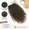 Flufymooz Clip in Hair Extensions, 4PC 100 Pure Protein Silk Hair Extensions Long Soft Natural Hairpiece 20 Inch Curly Hair Extension for Women (Brown to Dirty Blonde) view 4