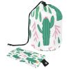 2PCS Artistic Cactus-174 Travel Cosmetic Bag Makeup Organizer: Stylish Bathroom Cases with Drawstring, Cylindrical & Small Toiletry Bag view 1