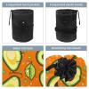 2PCS Green avocado-633 Travel Cosmetic Bag Makeup Organizer Bag Bathroom Cases Toiletry Bag with Drawstring (Cylindrical bag and small bag) view 3