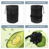 2PCS Green avocado-606 Travel Cosmetic Bag Makeup Organizer: Stylish Bathroom Cases with Drawstring, Cylindrical & Small Toiletry Bag view 3
