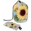2PCS Aesthetic Sunflower-339 Travel Cosmetic Bag Makeup Organizer, Drawstring Bathroom Cases - Cylindrical & Small Toiletry Bag view 1