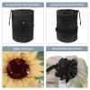 2PCS Aesthetic Sunflower-339 Travel Cosmetic Bag Makeup Organizer, Drawstring Bathroom Cases - Cylindrical & Small Toiletry Bag view 3