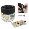 2PCS Aesthetic Sunflower-339 Travel Cosmetic Bag Makeup Organizer, Drawstring Bathroom Cases - Cylindrical & Small Toiletry Bag view 4