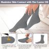2 Pack Castor Oil Pack Wraps for Feet,Reusable Castor Oil Wrap Socks Organic Cotton for Women,Castor Oil Pack Kit for Feet Arthritis and feet Cracking,Moisturizing Feet(Oil Not Include) Long view 4