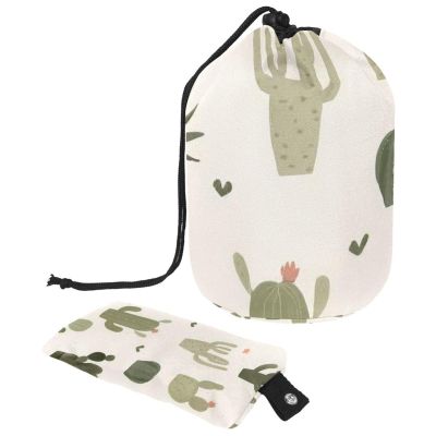 2PCS Artistic Cactus-126 Travel Cosmetic Bag Makeup Organizer: Stylish Bathroom Cases with Drawstring, Cylindrical & Small Toiletry Bag