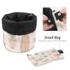 2PCS Colorful Cactus-30 Travel Cosmetic Bag Makeup Organizer: Stylish Bathroom Cases with Drawstring, Cylindrical & Small Toiletry Bag view 4