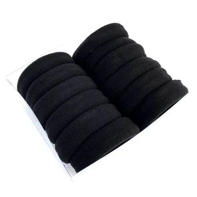 120 Pieces Black Hair Ties for Thick and Curly Hair Ponytail Holders Hair Elastic Band for Women or Men(4mm)
