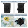 2PCS Yellow Sunflower-241 Travel Cosmetic Bag Makeup Organizer Bag Bathroom Cases Toiletry Bag with Drawstring (Cylindrical bag and small bag) view 3
